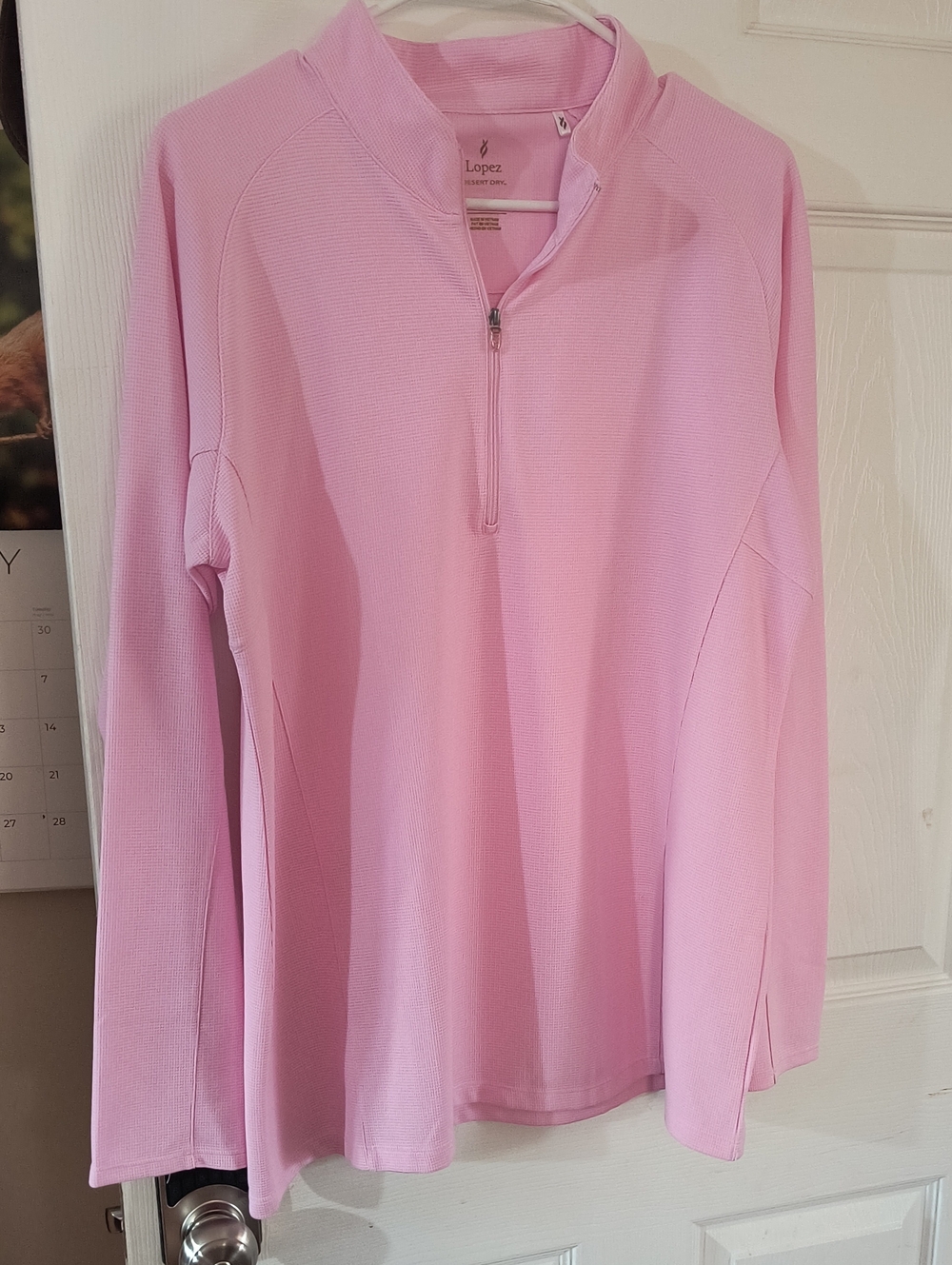 Nancy Lopez Desert Dry Women's Pink Quarter-Zip Pullover Top